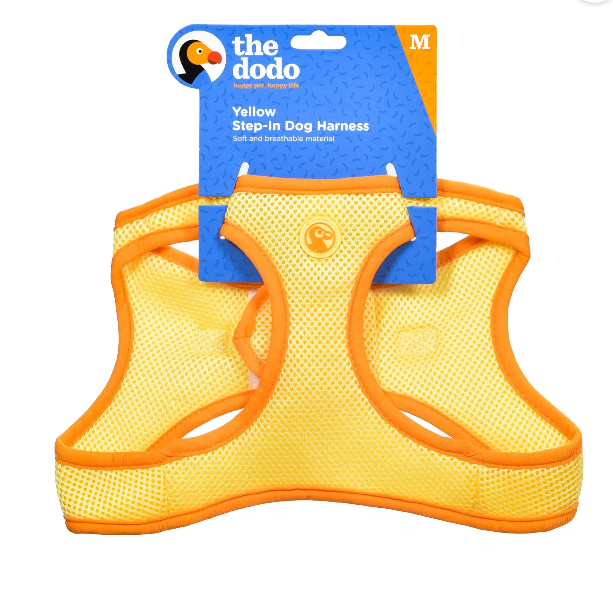 Yellow Mesh Dog Harness - MEDIUM