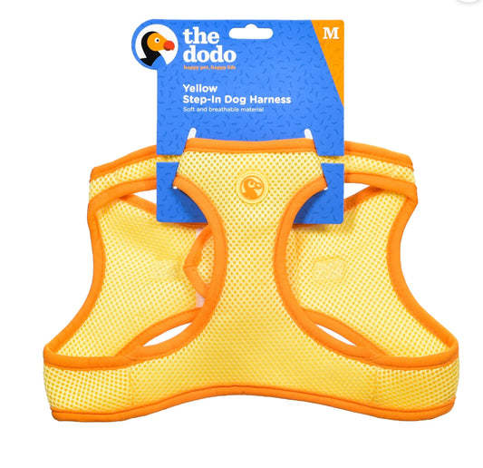 Yellow Mesh Dog Harness - MEDIUM