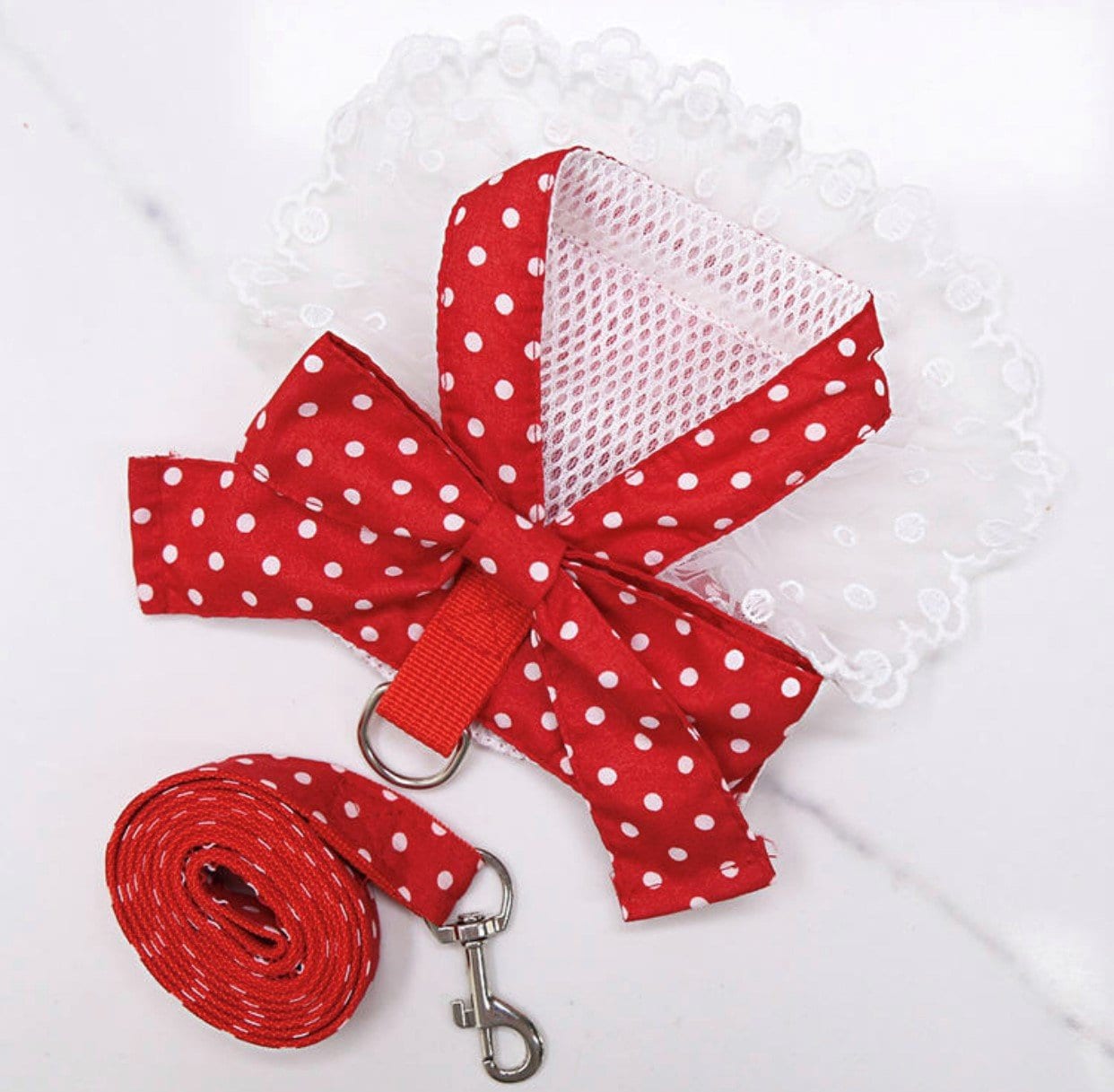 Red Lace Harness Set